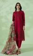 Sapphire - 3PC Lawn Heavy Embroidered Shirt With Paper Cotton Printed Dupatta-GSF029