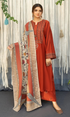 URGE - 3PC Embroidered Lawn Suit - GKA8764