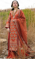 Qalamkar - 3PC Embroidered Lawn Suit - GH101