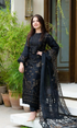 NISA - 3PC Lawn Embroidered Shirt With Embroidered Organza Dupatta - GKA01